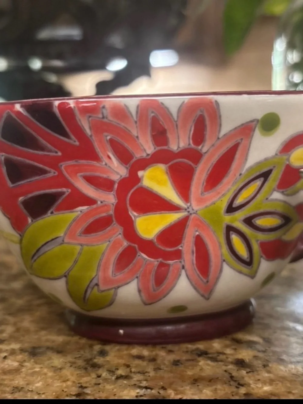 Hand Painted Floral Ceramic Measuring Cups-new